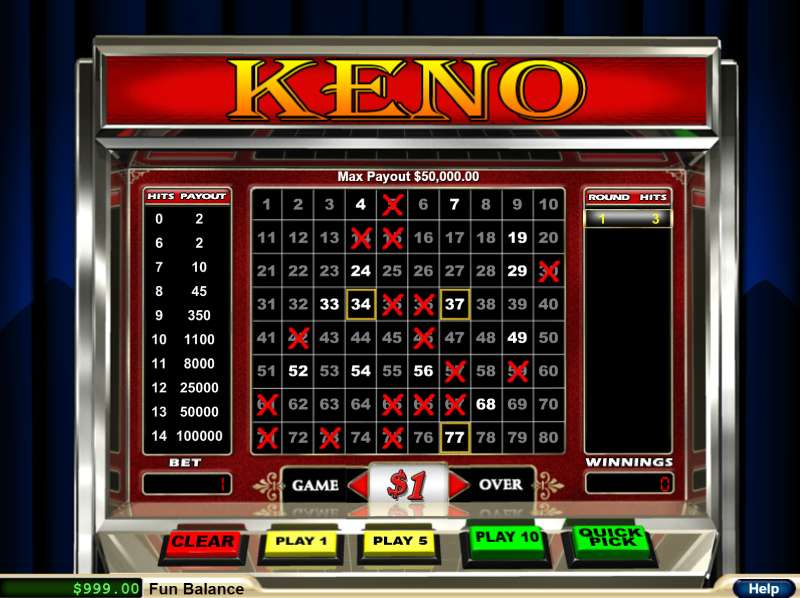 What Keno Numbers Come Up The Most